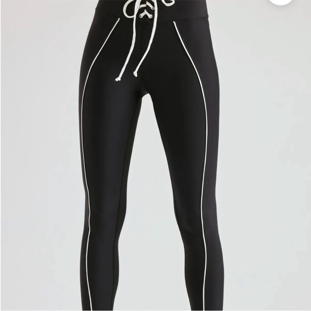 BOTTOM ONLY ❤️‍🔥 Year of Ours Black Lace-Up Leggings